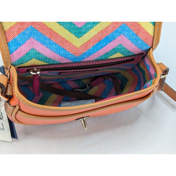 Dooney & Bourke Orange Orange Pebble Grain Cross‎ Body Field Bag New NWT - Picture 10 of 13